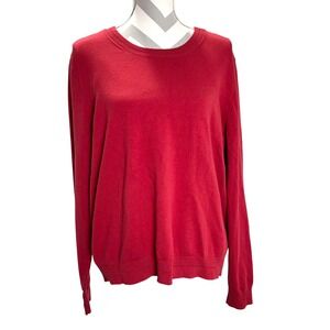 BODEN Women's Red Crew Neck Long Sleeve Pullover Sweater XL